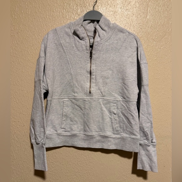 Free People Movement Adeline Half Zip Pullover Size Small Grey - Picture 2 of 8